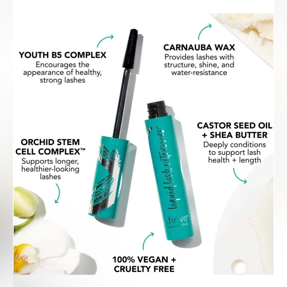 NEW, Thrive Liquid Lash Extensions Mascara 0.38oz Brynn Orchid Stem Cell Complex